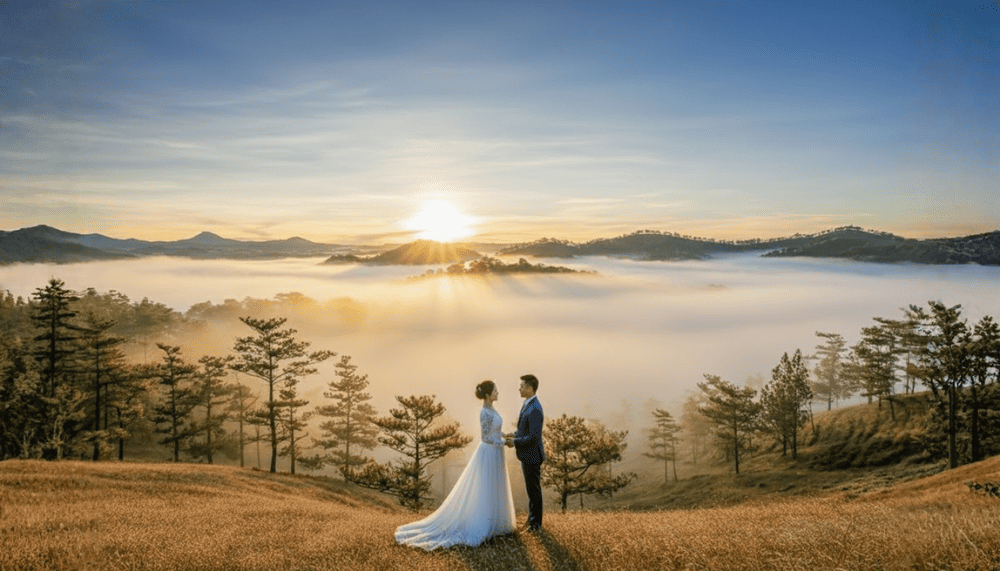 Cảnh sắc thơ mộng, huyền ảo, Đồi Trọc thu hút nhiều du khách đến “sống ảo”, đặc biệt là chụp ảnh cưới